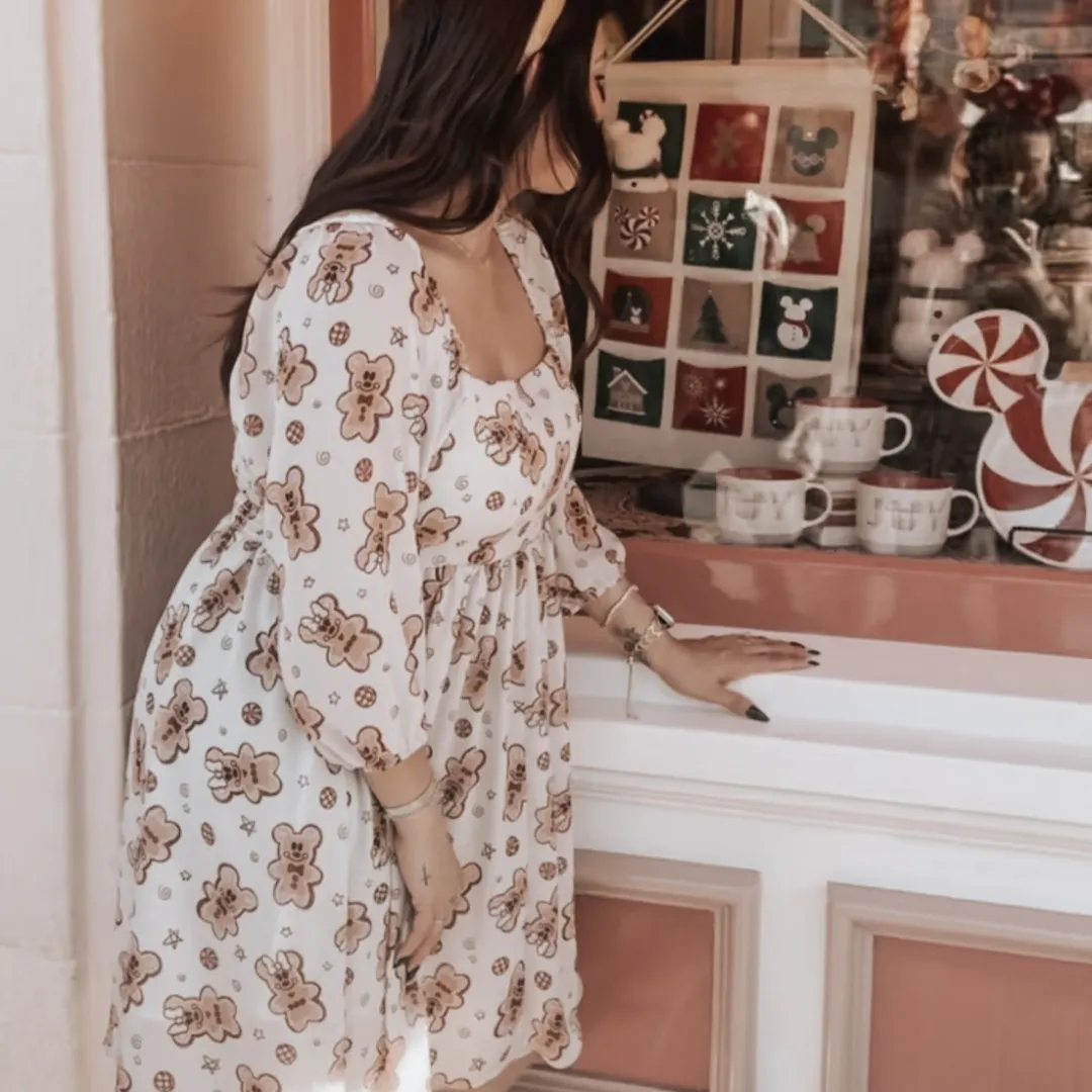 Gingerbread Magic Babydoll Dress *READY TO SHIP