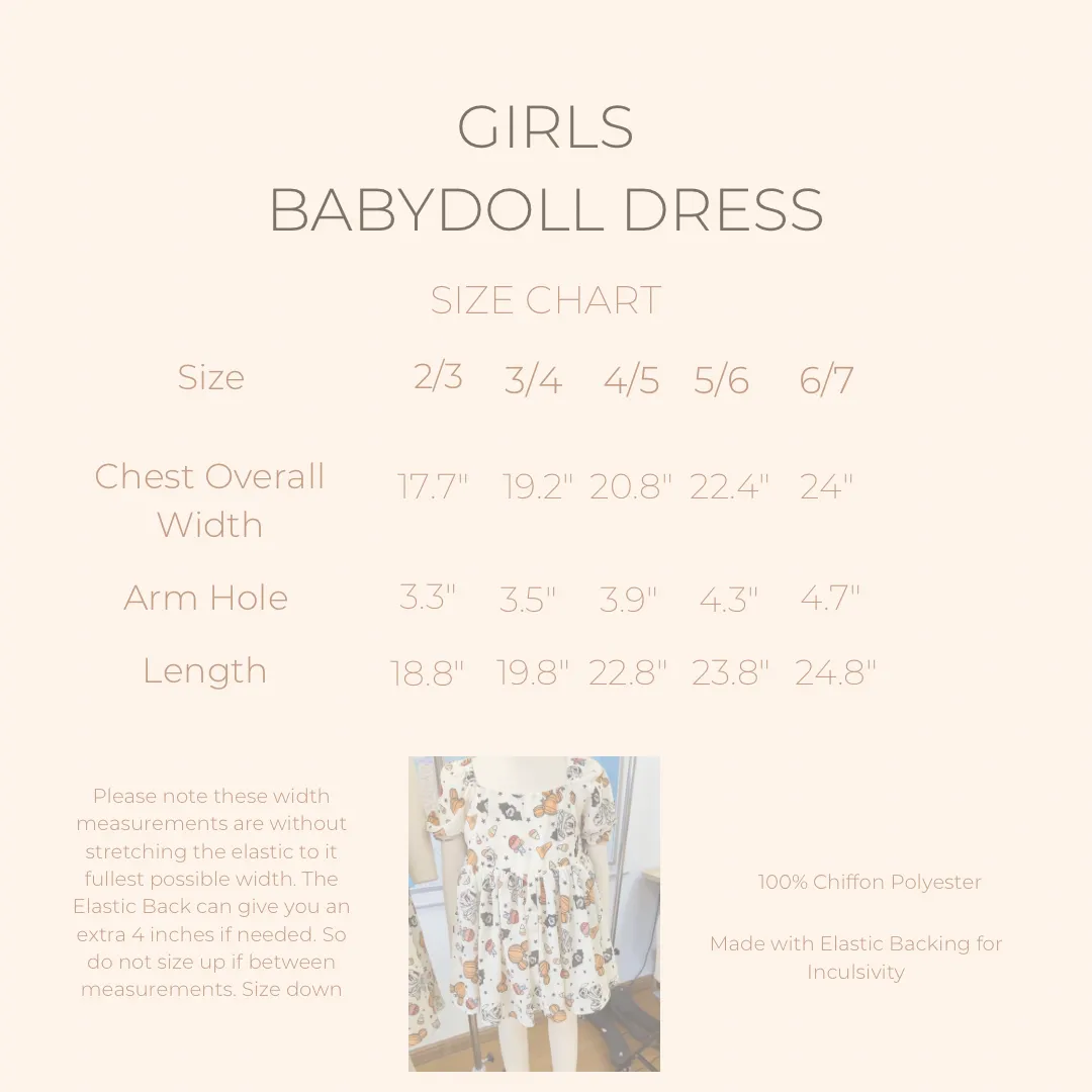 Gingerbread Magic Babydoll Dress *READY TO SHIP
