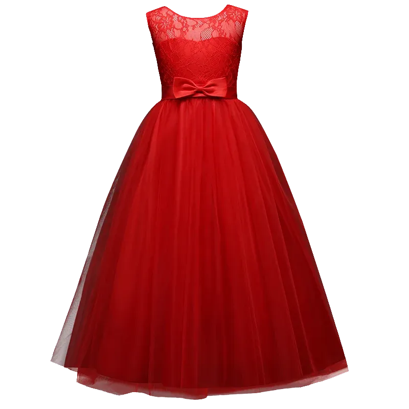 Girls Christmas Party Princess Costume Kids Chiffon Dress Wedding Birthday Formal Evening Ball Gown Children Anniversary Dress