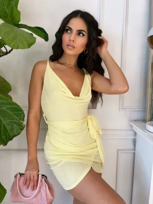 Gisselle Cowl Neck Slinky Mini Dress