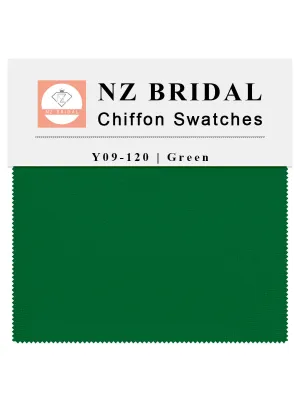 Green Fabric Swatch Samples Chiffon