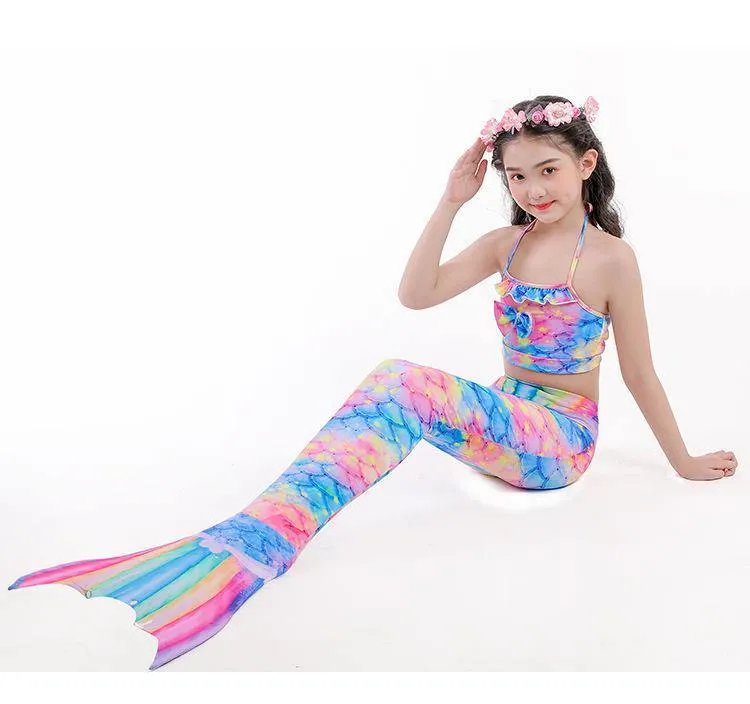 Grils Summer Mermaid Dress&Bikini