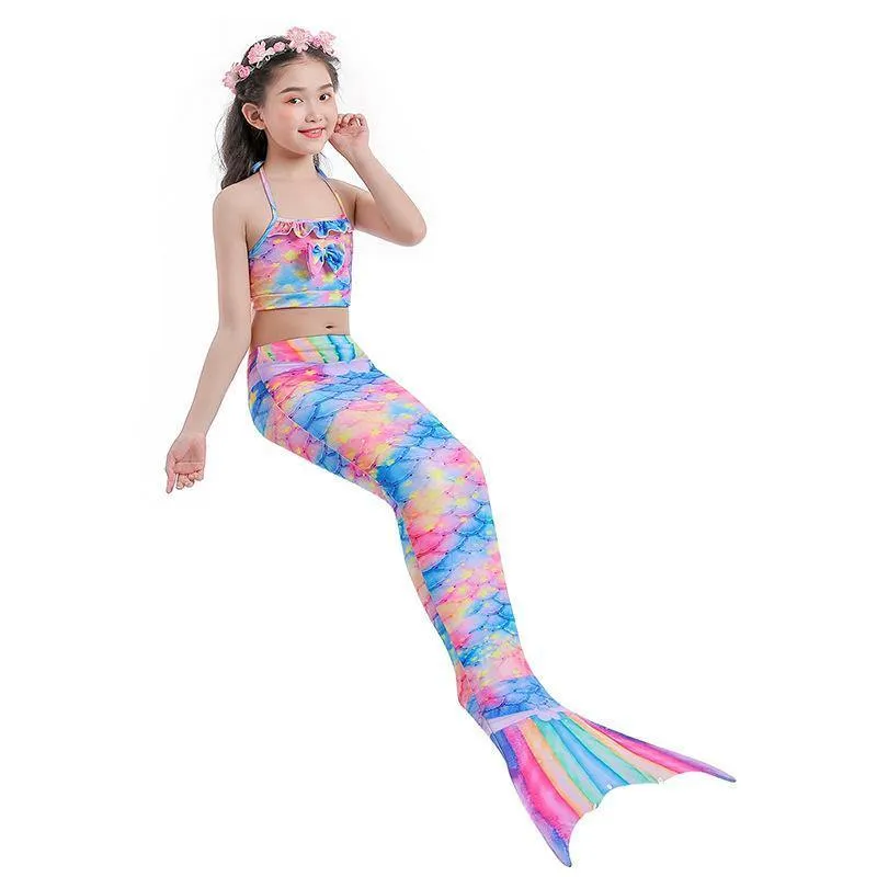 Grils Summer Mermaid Dress&Bikini