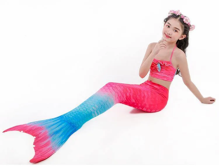 Grils Summer Mermaid Dress&Bikini