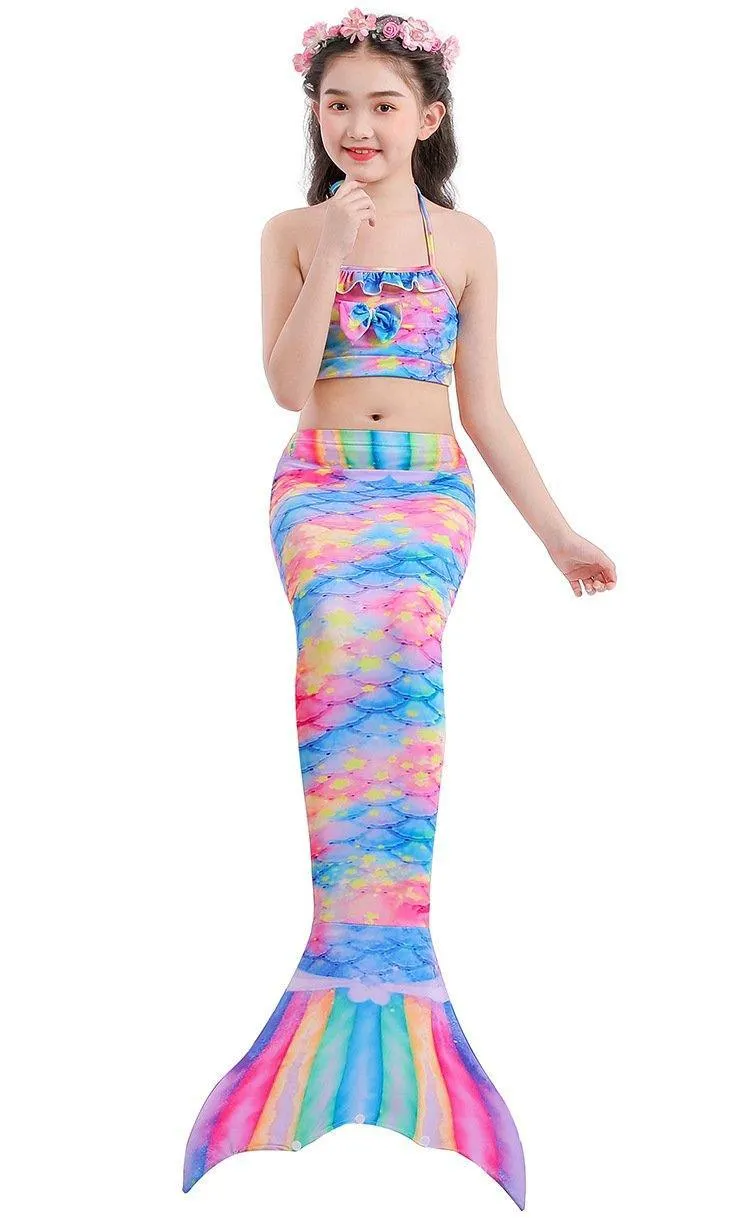 Grils Summer Mermaid Dress&Bikini