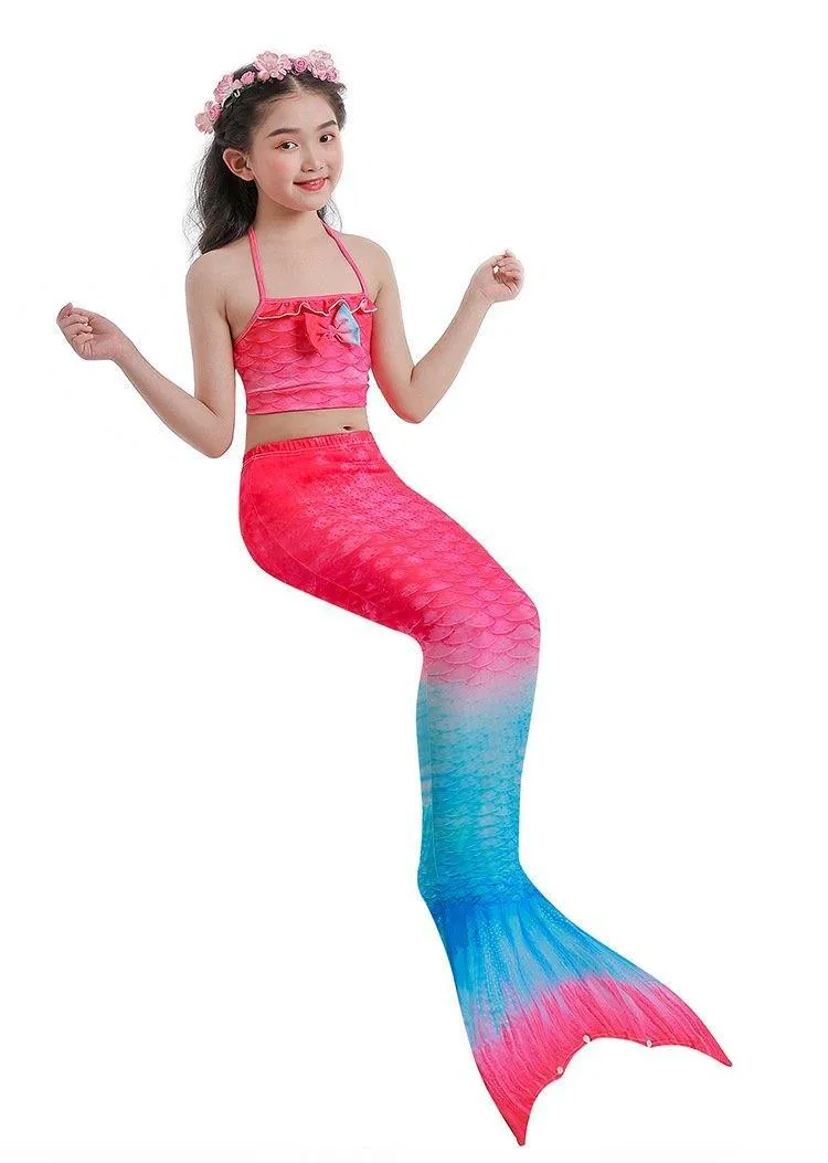 Grils Summer Mermaid Dress&Bikini