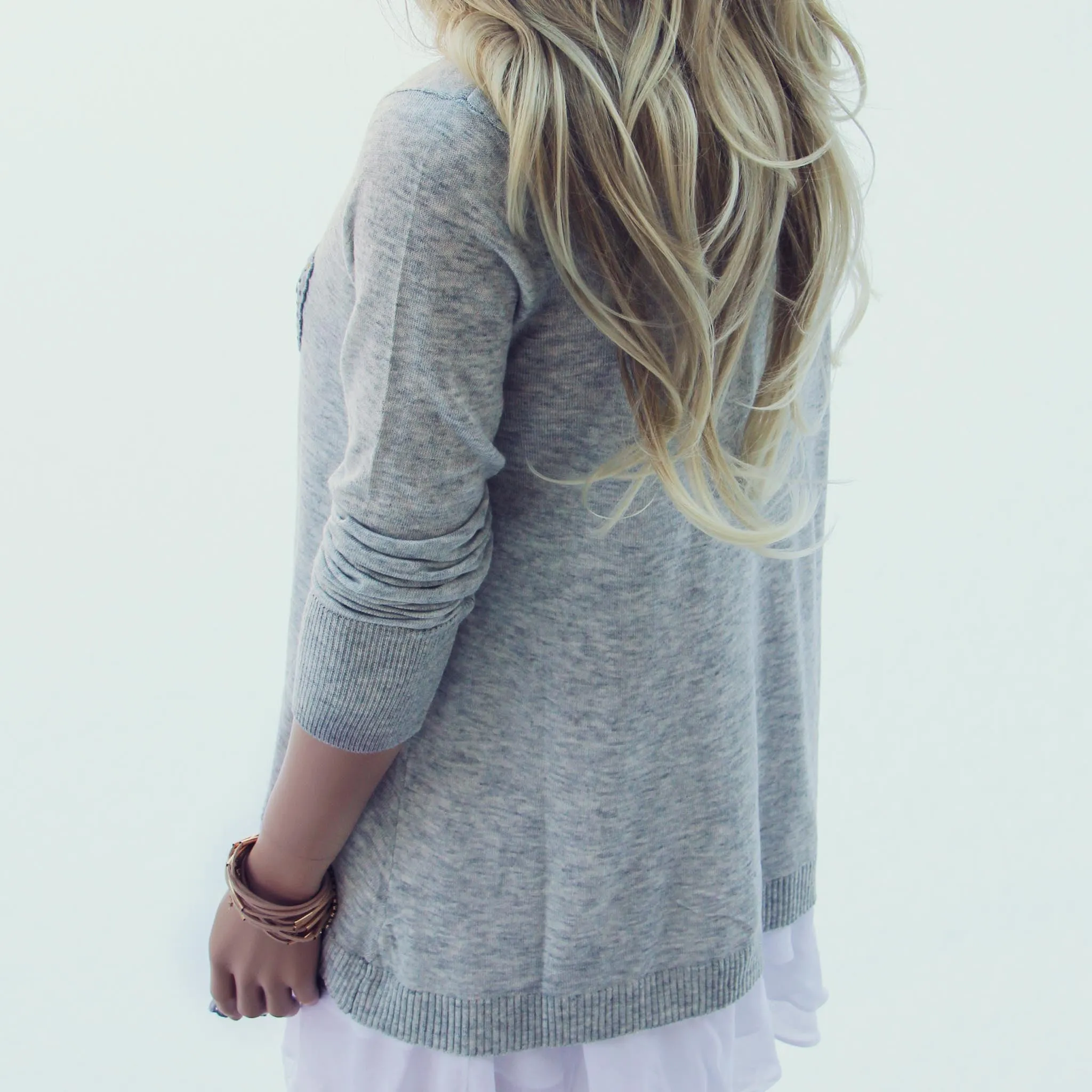 Heathered Lace Sweater