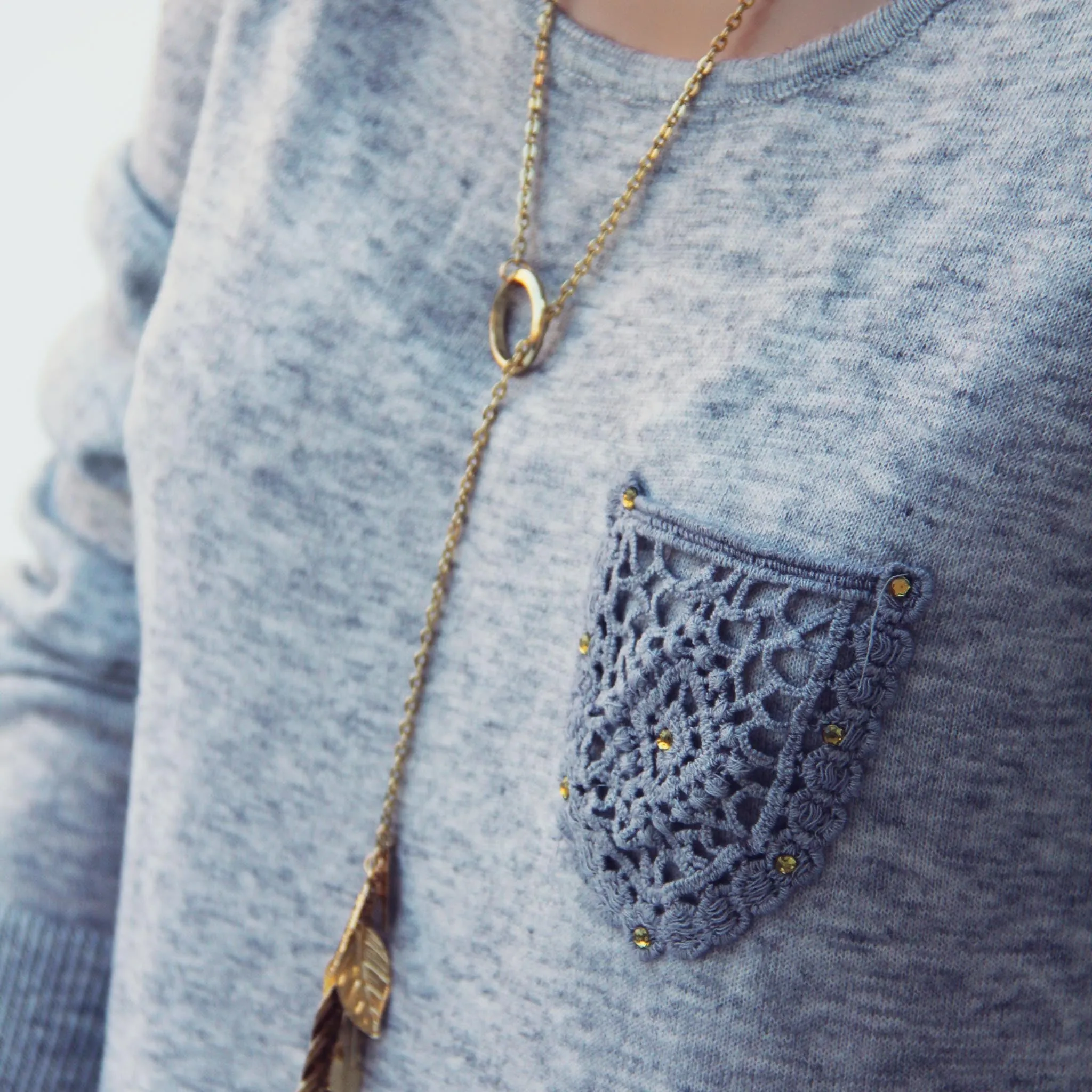 Heathered Lace Sweater