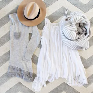 Heathered Lace Sweater