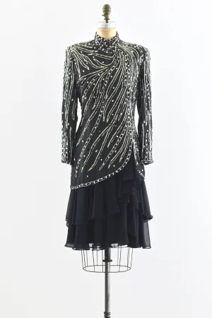 Heavily Beaded Party Dress