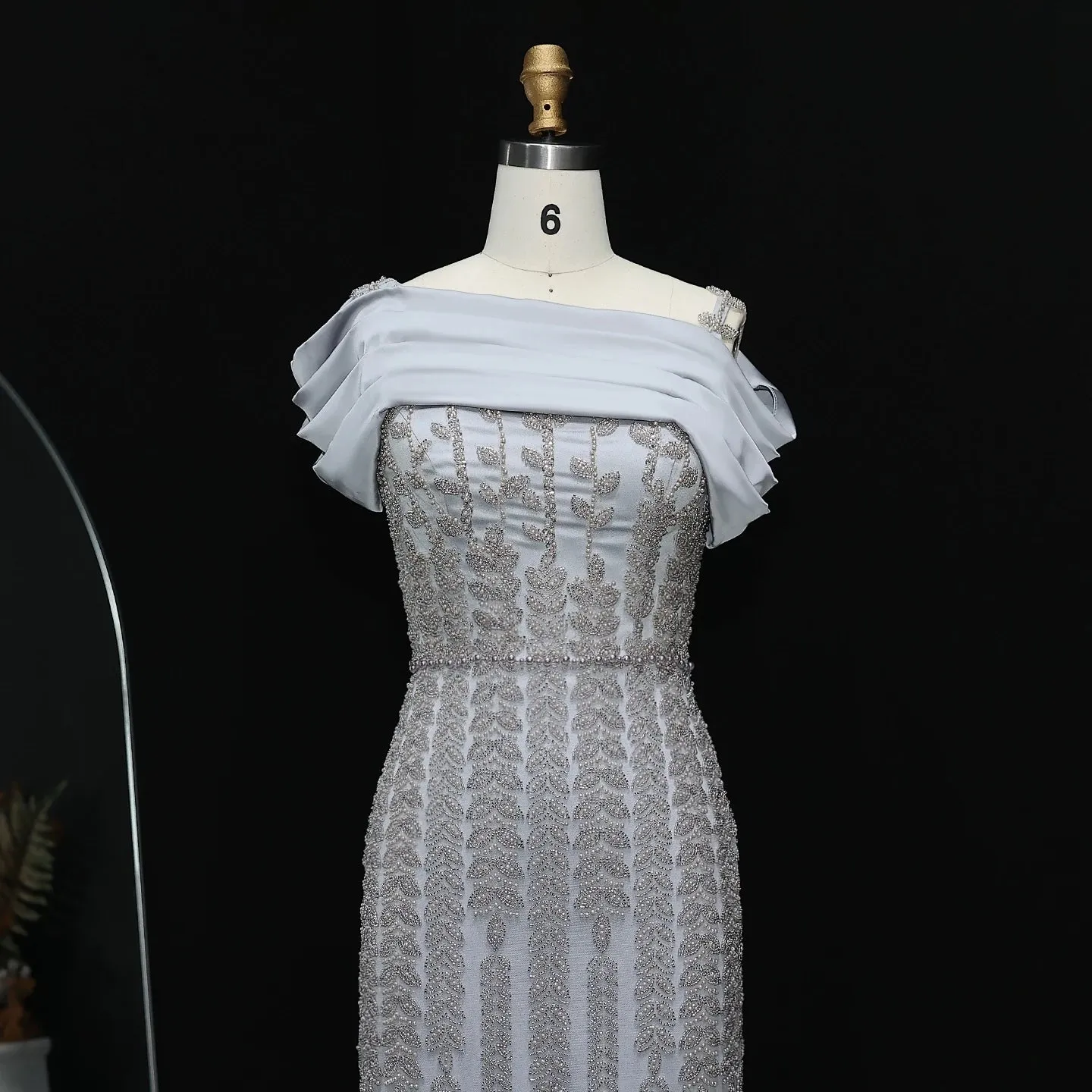 HELEN Luxury Elegant Off Shoulder Evening Dress with Slit