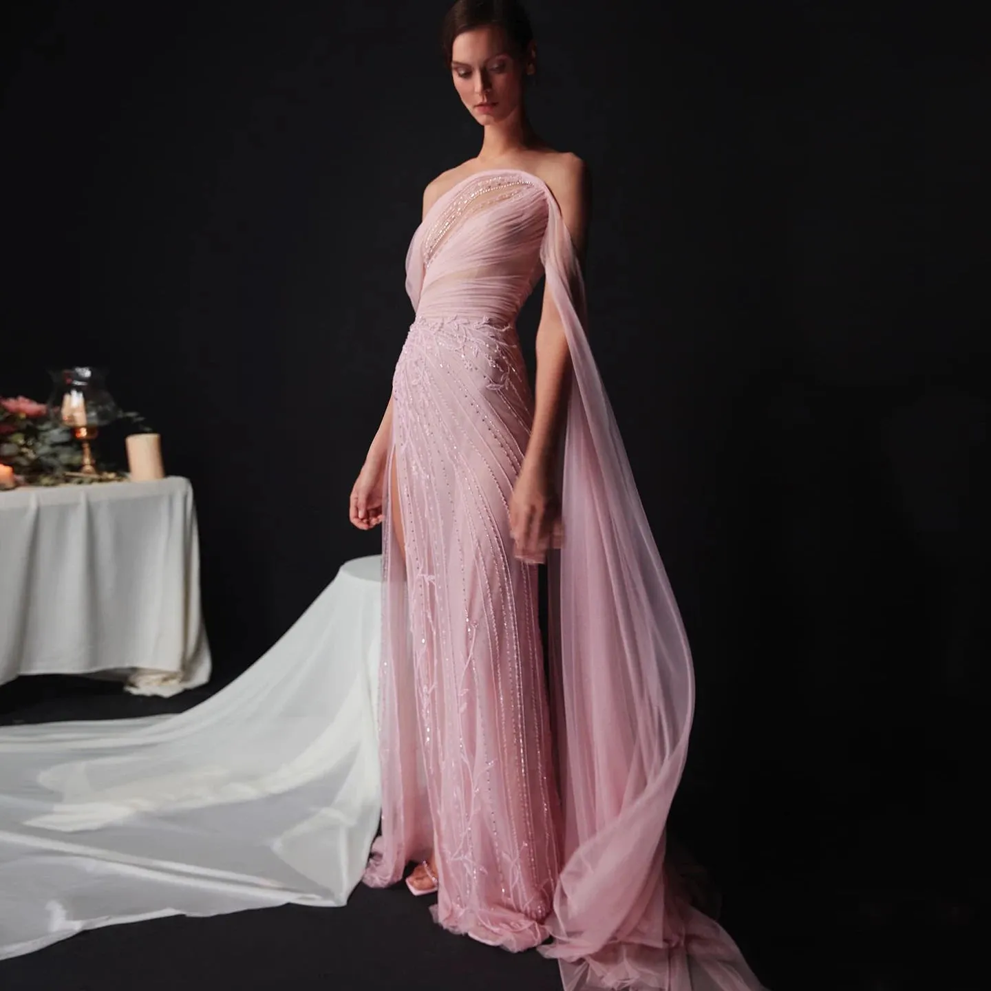HELEN Luxury Off Shoulder Evening Gown