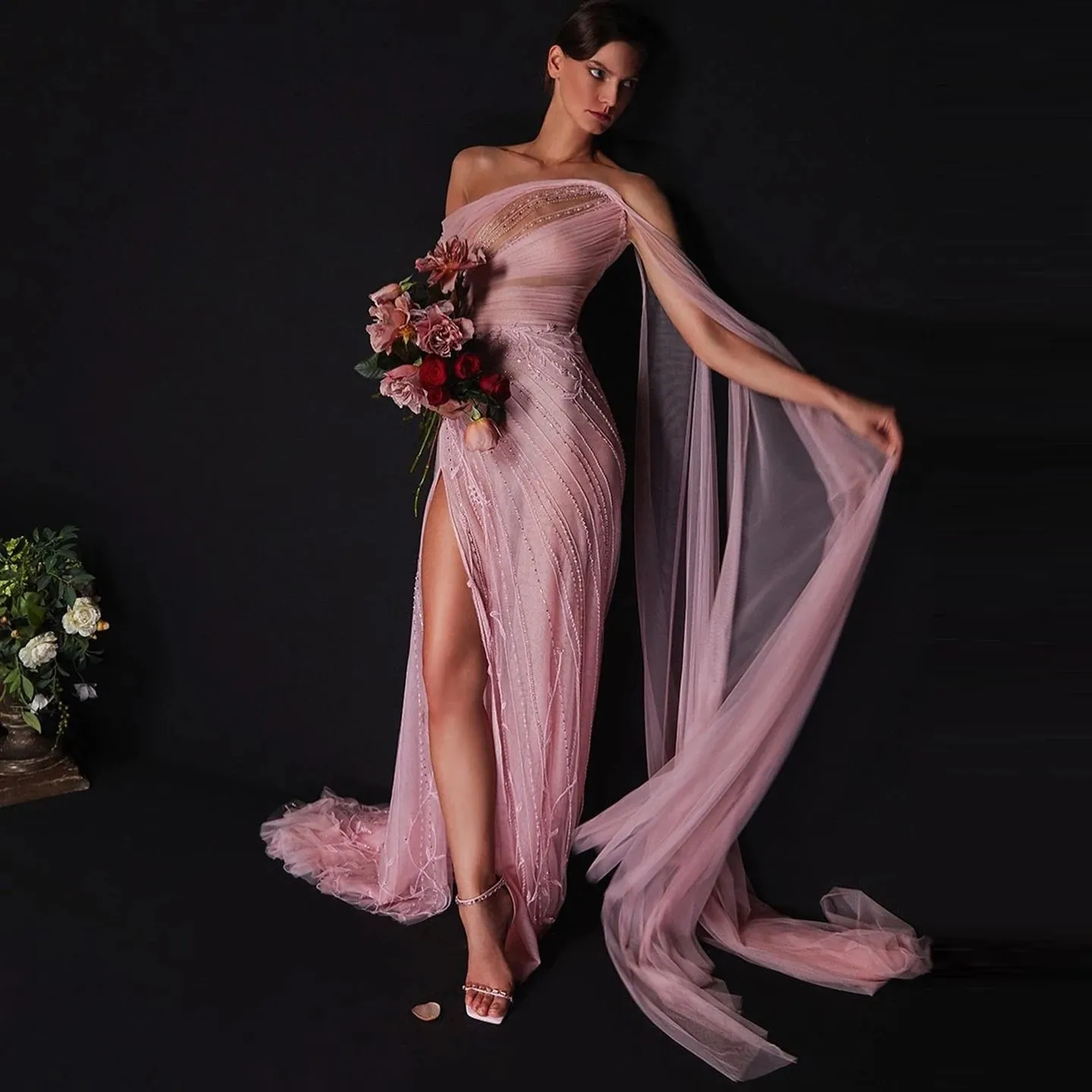 HELEN Luxury Off Shoulder Evening Gown