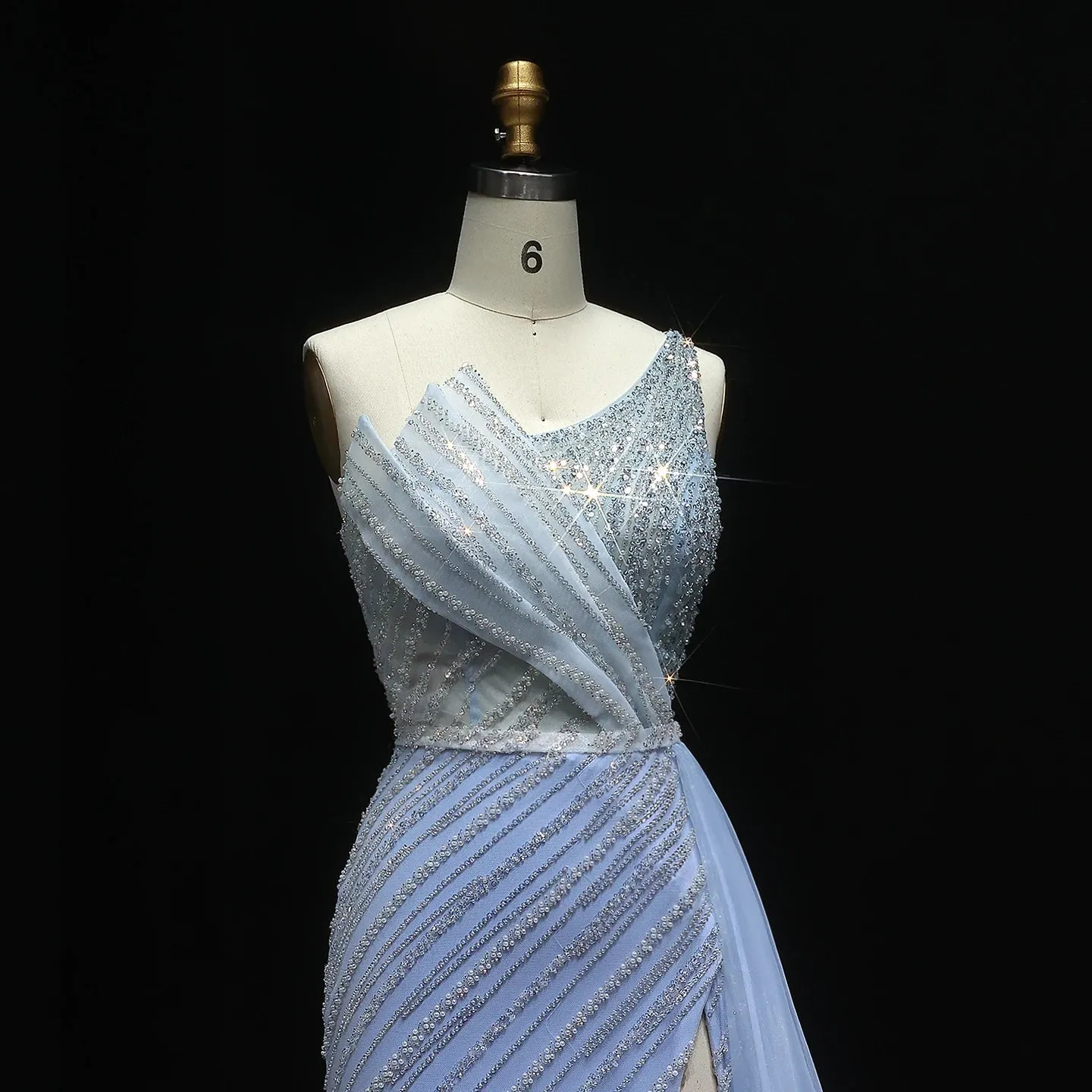 HELEN Luxury Stunning One Shoulder Evening Dress with Side Slit