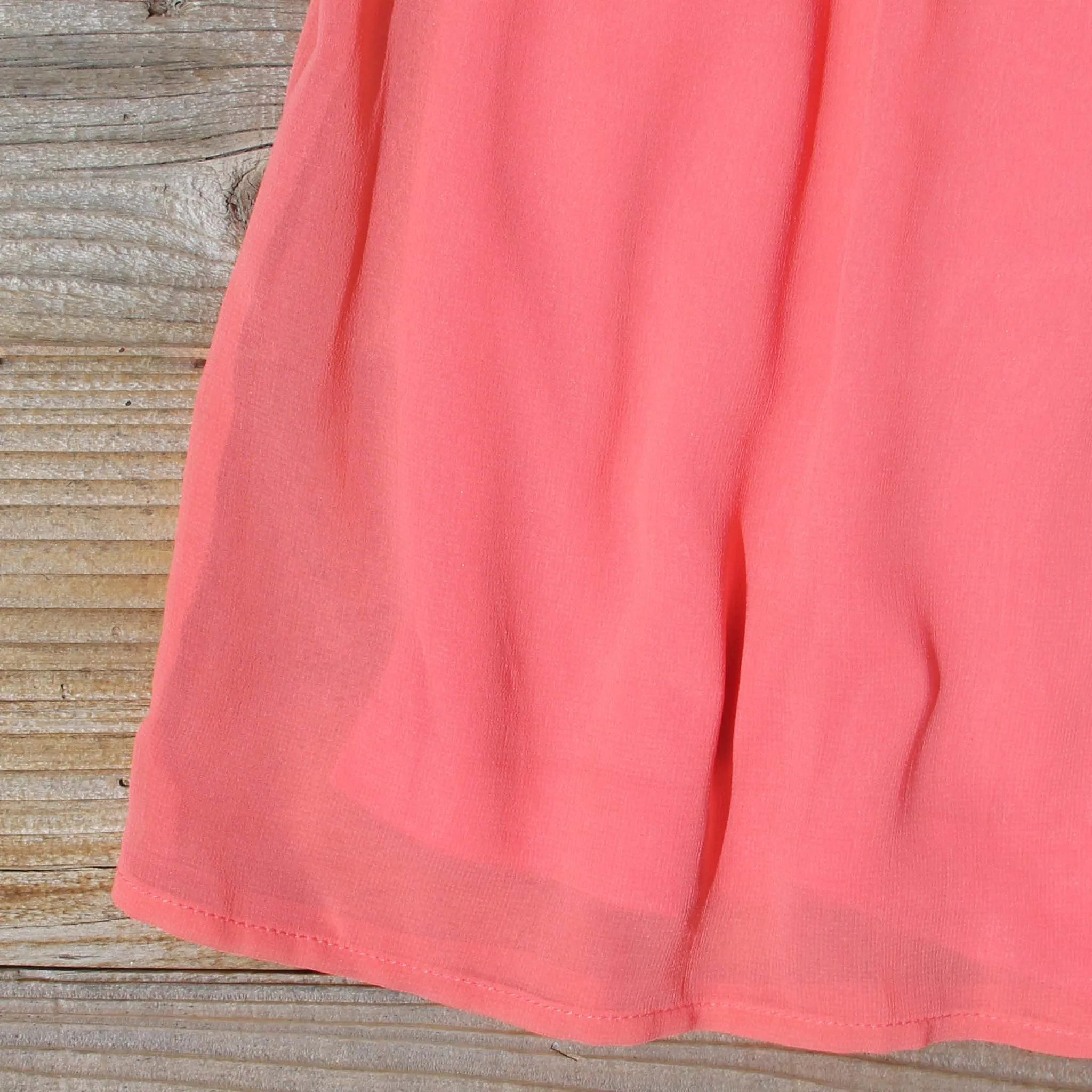 Ice Shadow Dress in Coral