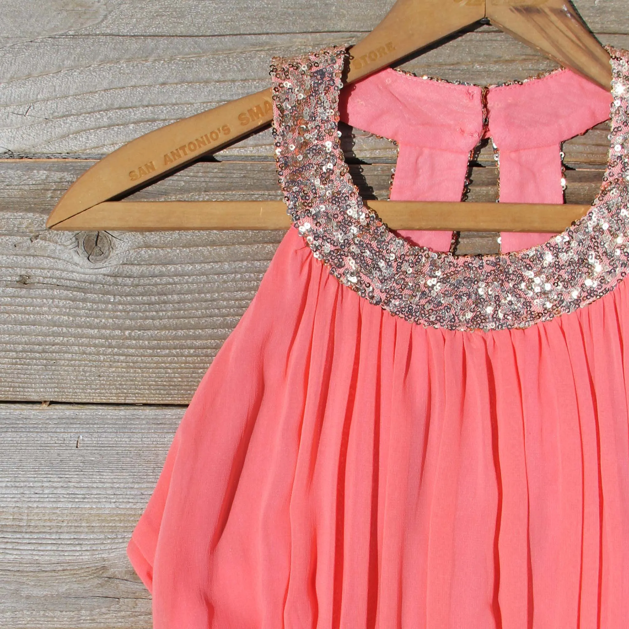 Ice Shadow Dress in Coral