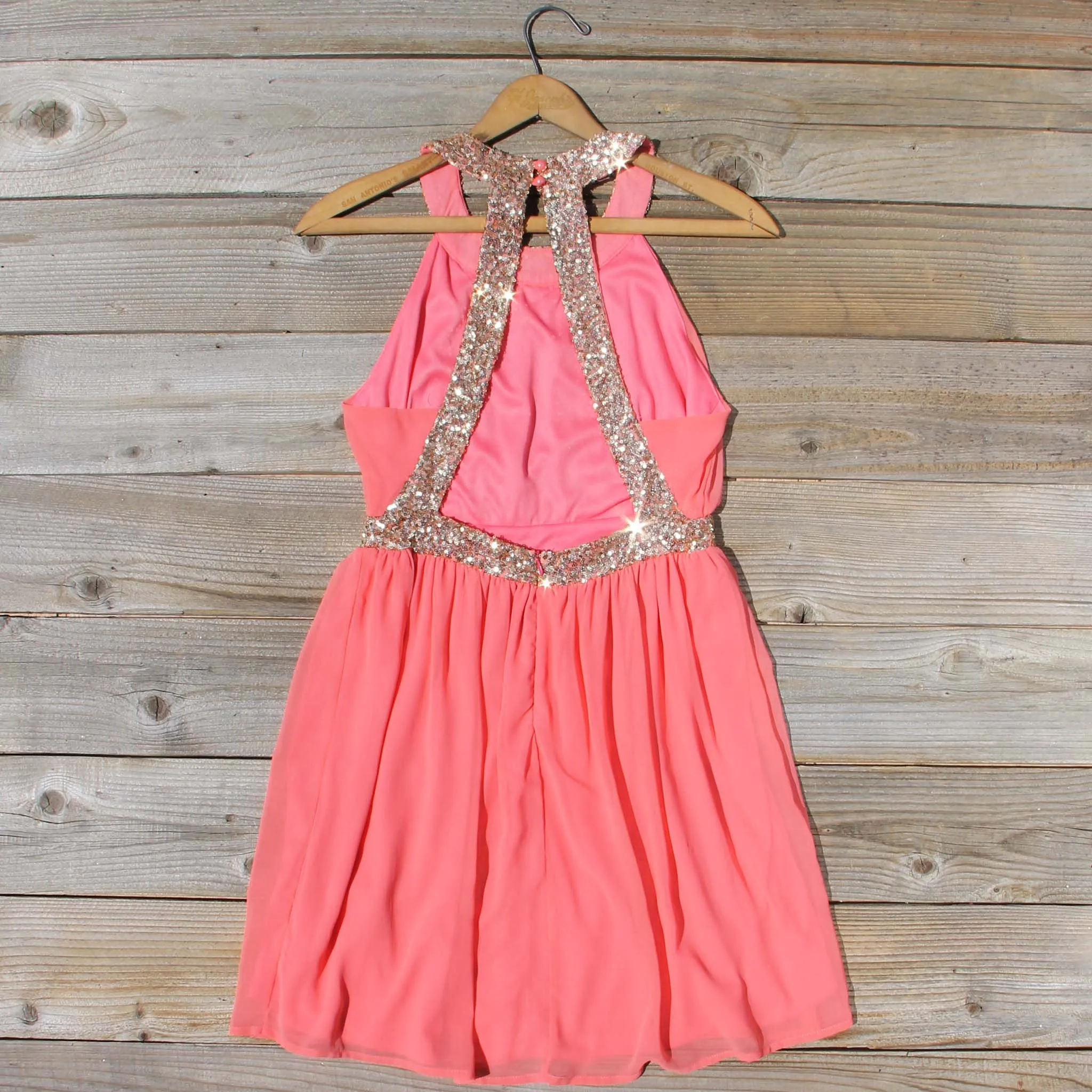 Ice Shadow Dress in Coral