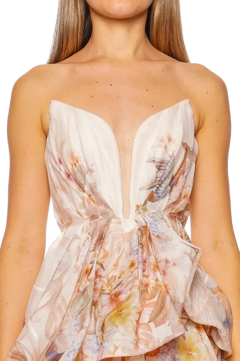 Illuminate Strapless Draped Mini Dress