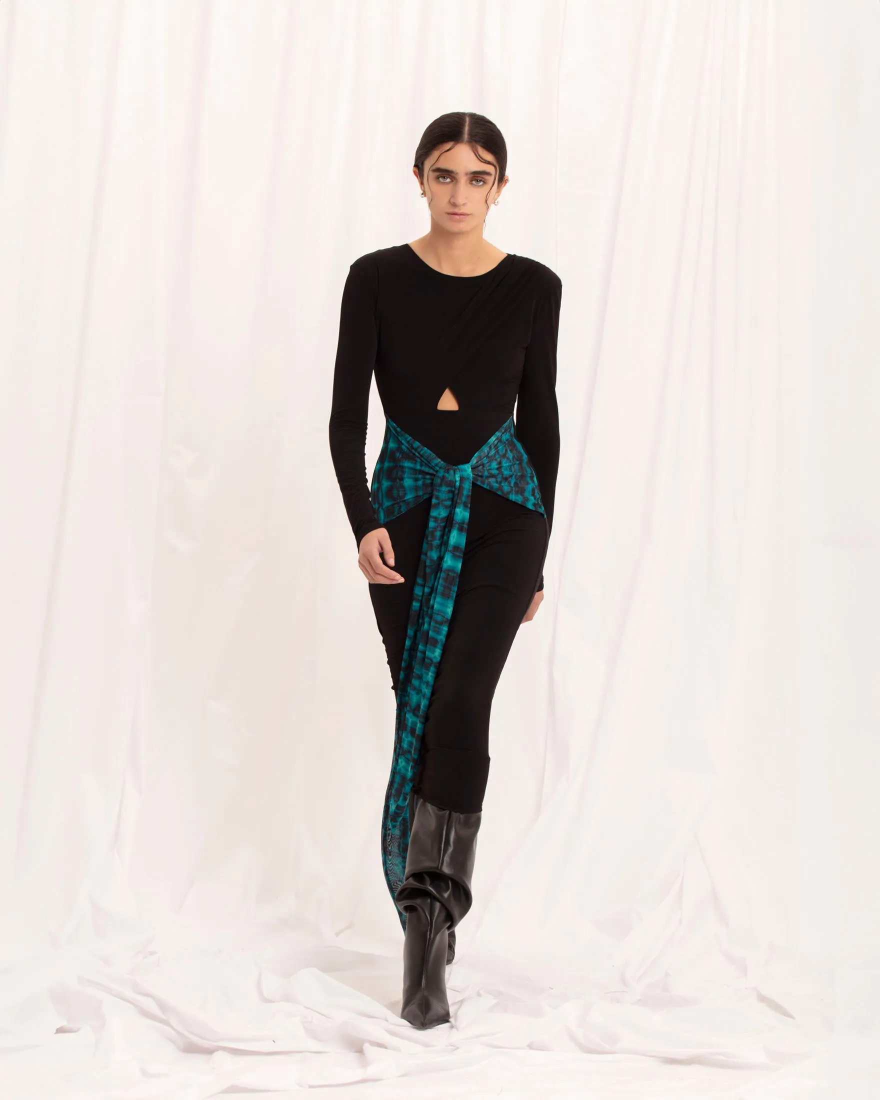 Immediate delivery - Rosette Dress Turquoise
