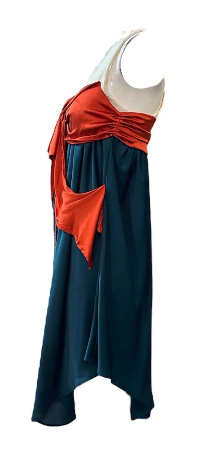 Jean Paul Gaultier 90s Jersey  Color Block Dress with Bow