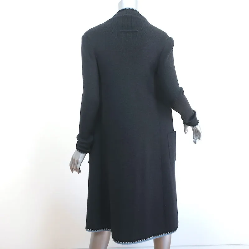 Jean Paul Gaultier Maille Femme Draped Cardigan Dress Charcoal Knit Size Medium