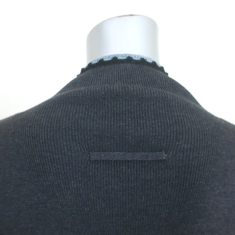 Jean Paul Gaultier Maille Femme Draped Cardigan Dress Charcoal Knit Size Medium