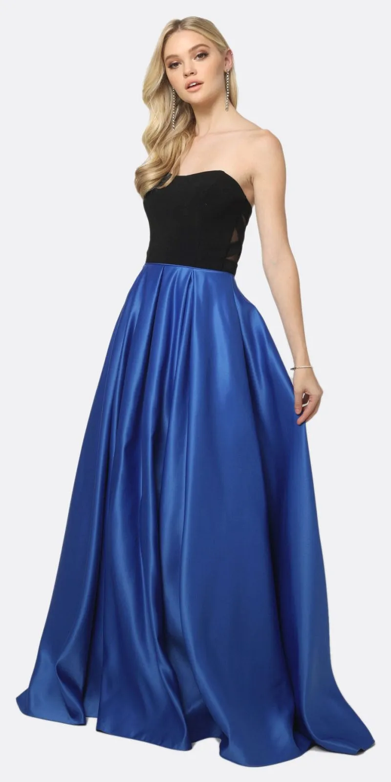 Juliet 694 Floor-Length Two-Tone Sweetheart Ball Gown