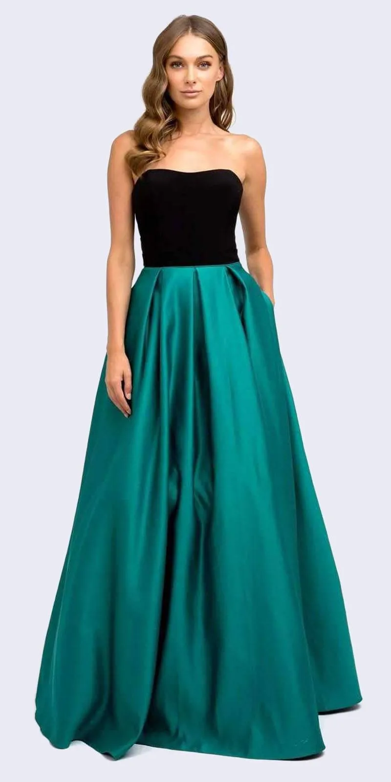 Juliet 694 Floor-Length Two-Tone Sweetheart Ball Gown