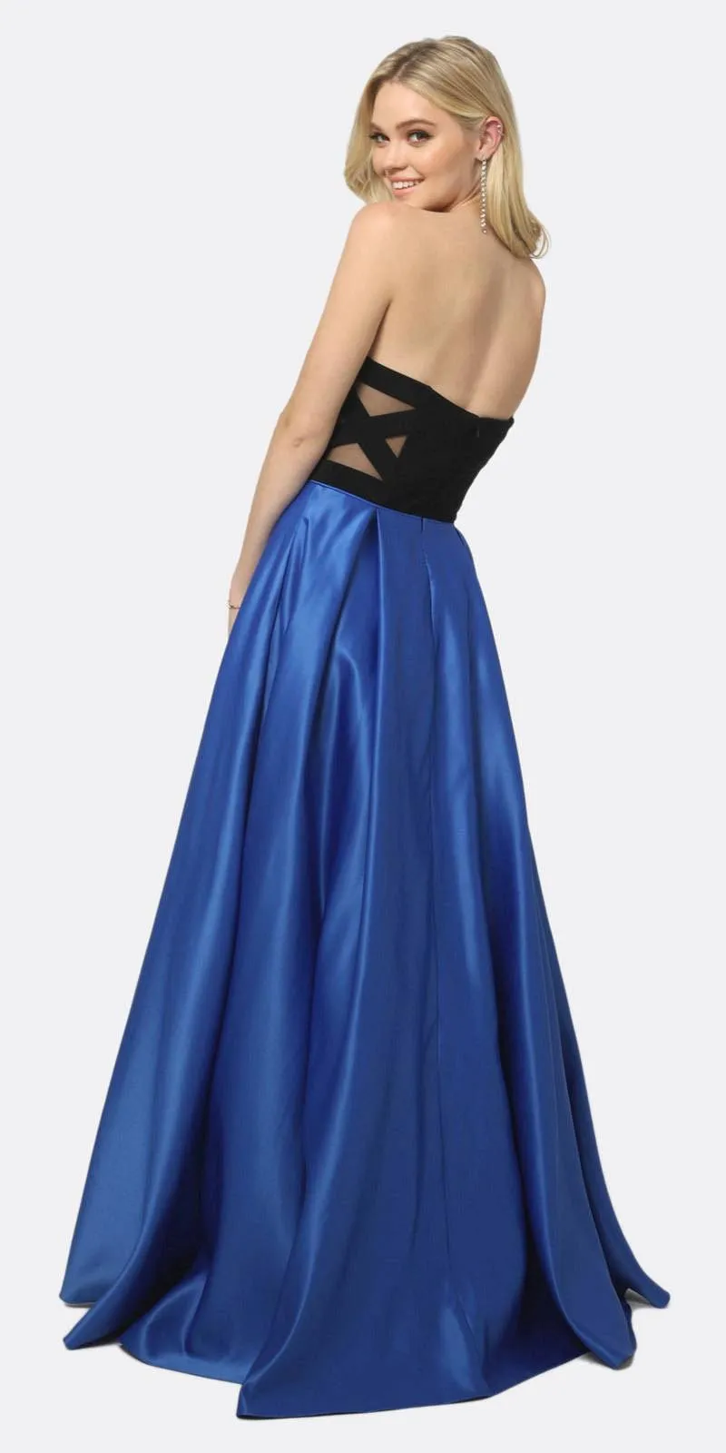 Juliet 694 Floor-Length Two-Tone Sweetheart Ball Gown