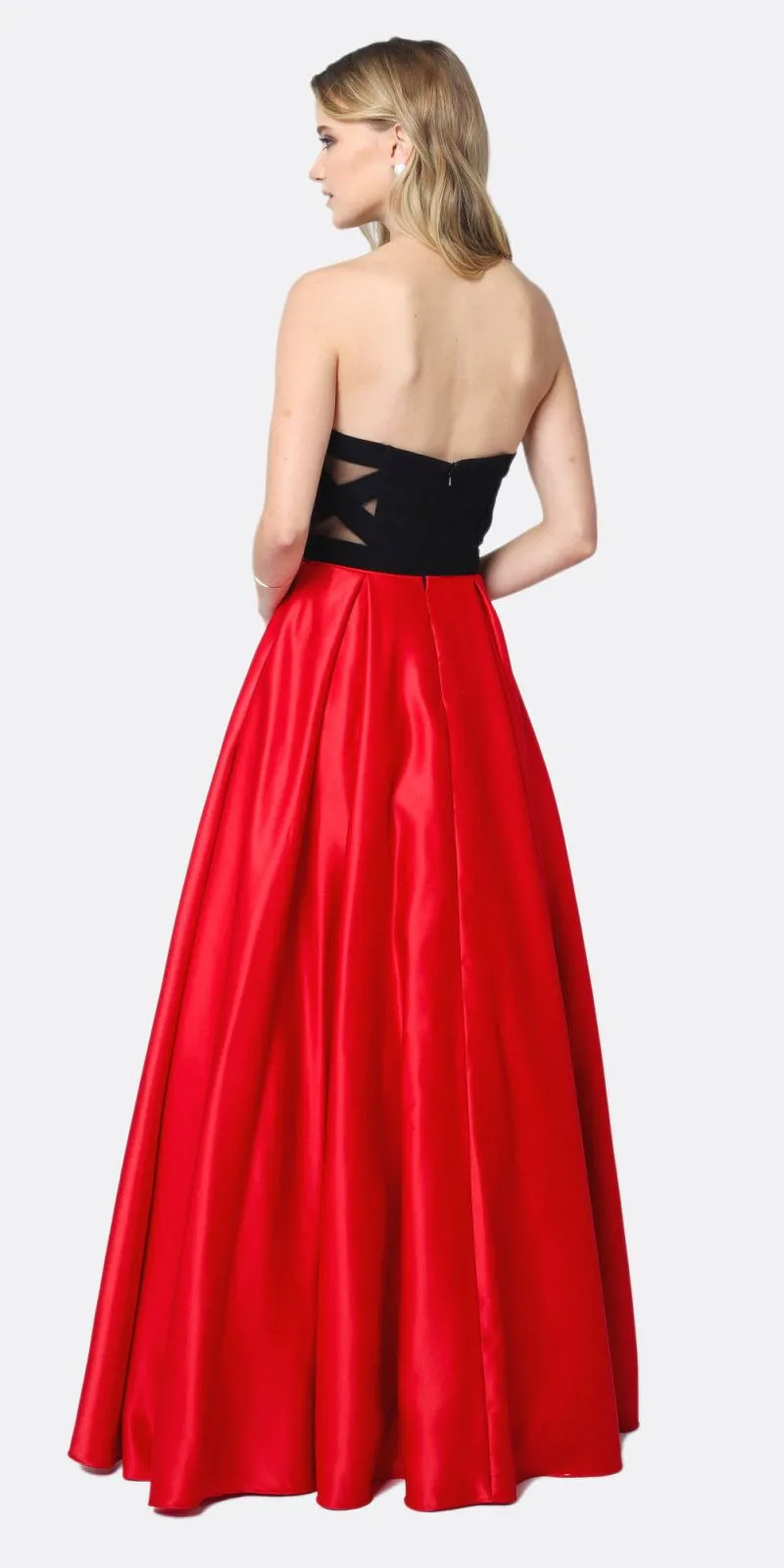 Juliet 694 Floor-Length Two-Tone Sweetheart Ball Gown