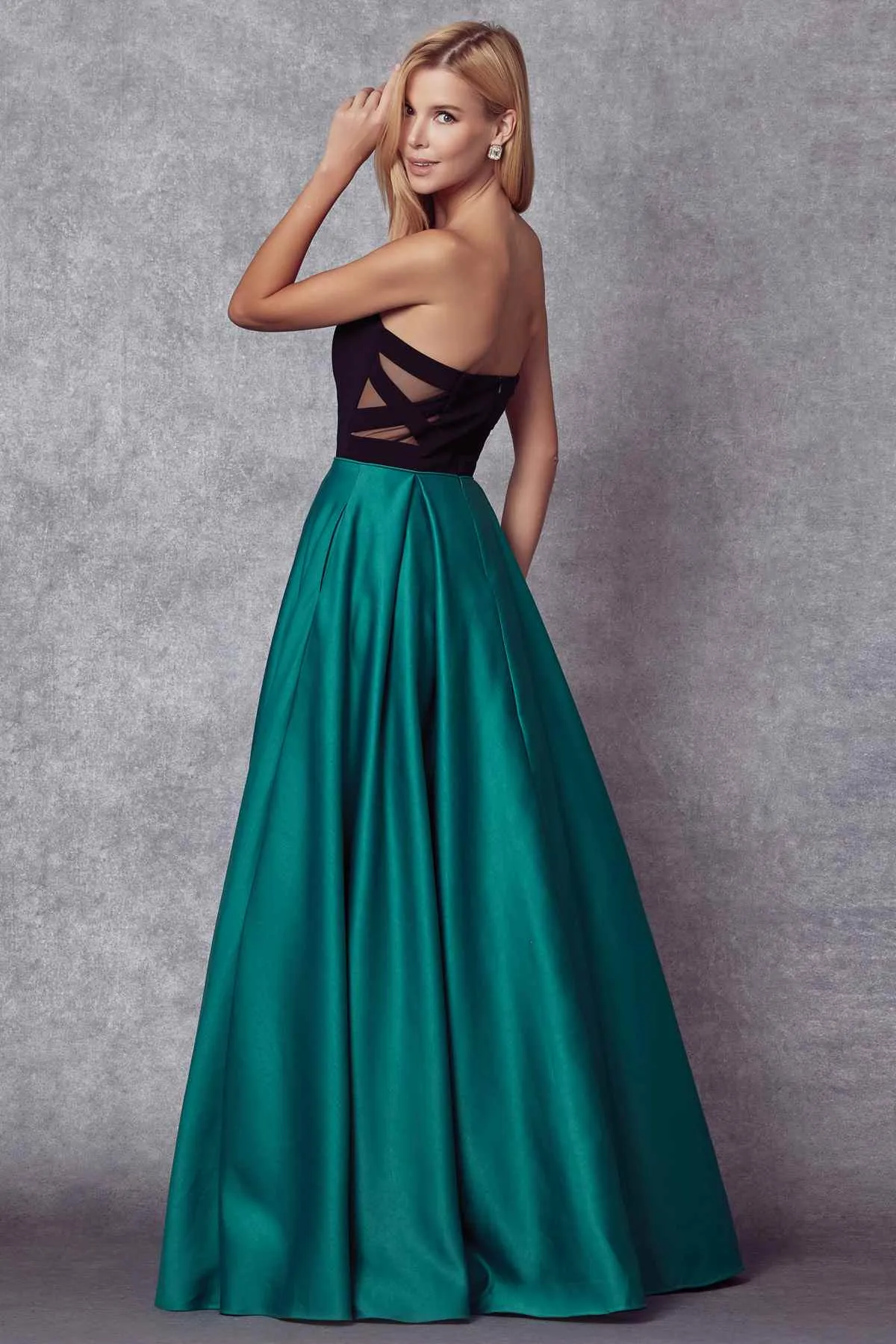 Juliet 694 Floor-Length Two-Tone Sweetheart Ball Gown