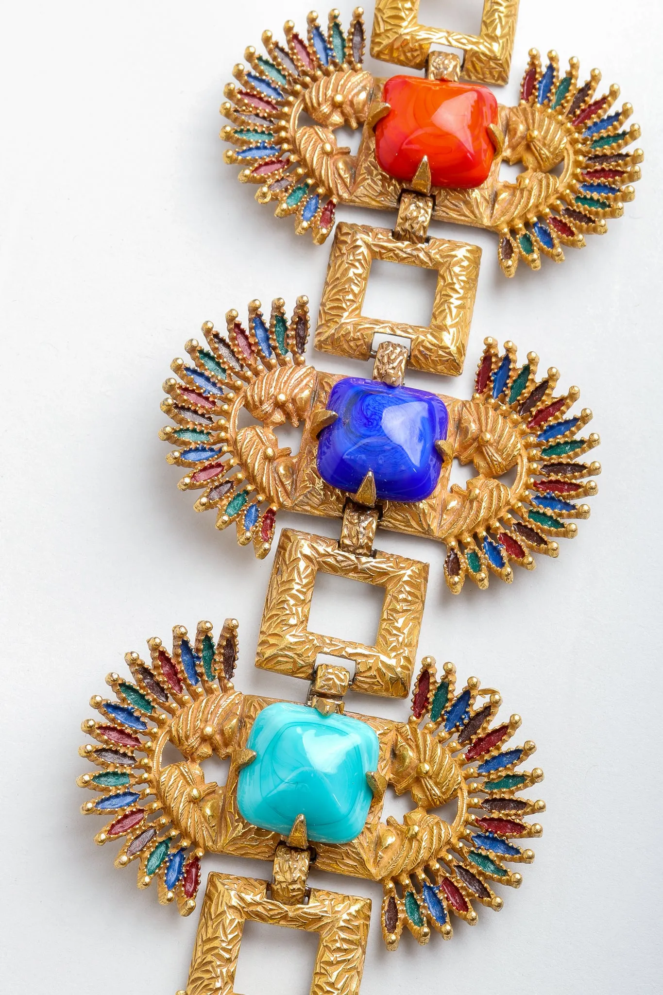 Larry Vrba Mayan Revival Chain Belt