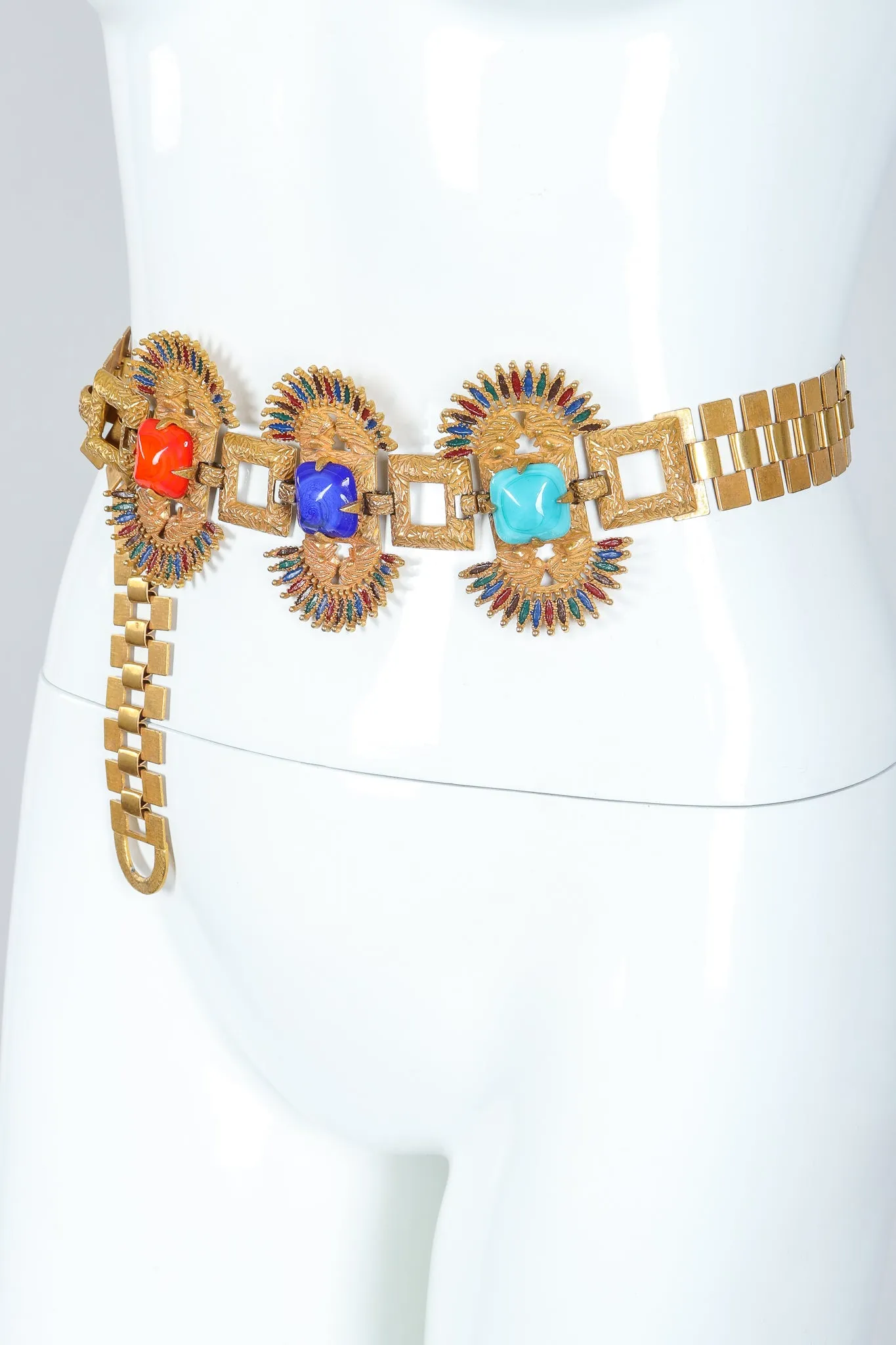 Larry Vrba Mayan Revival Chain Belt