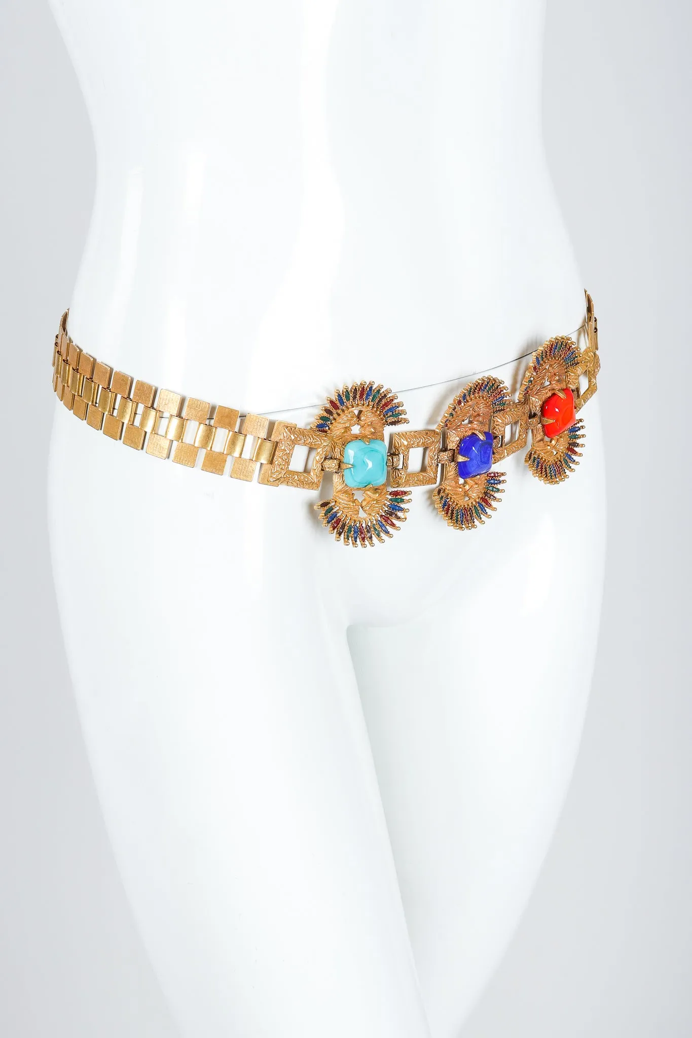 Larry Vrba Mayan Revival Chain Belt
