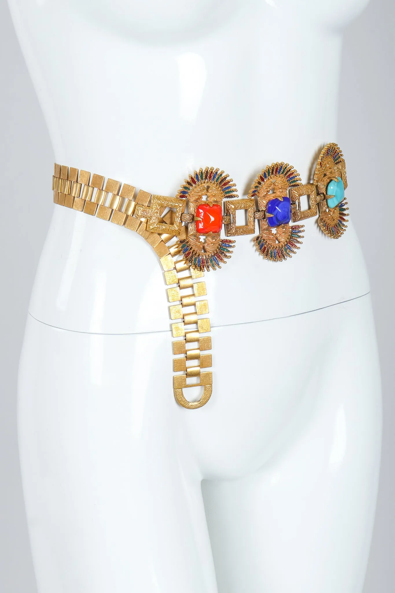 Larry Vrba Mayan Revival Chain Belt