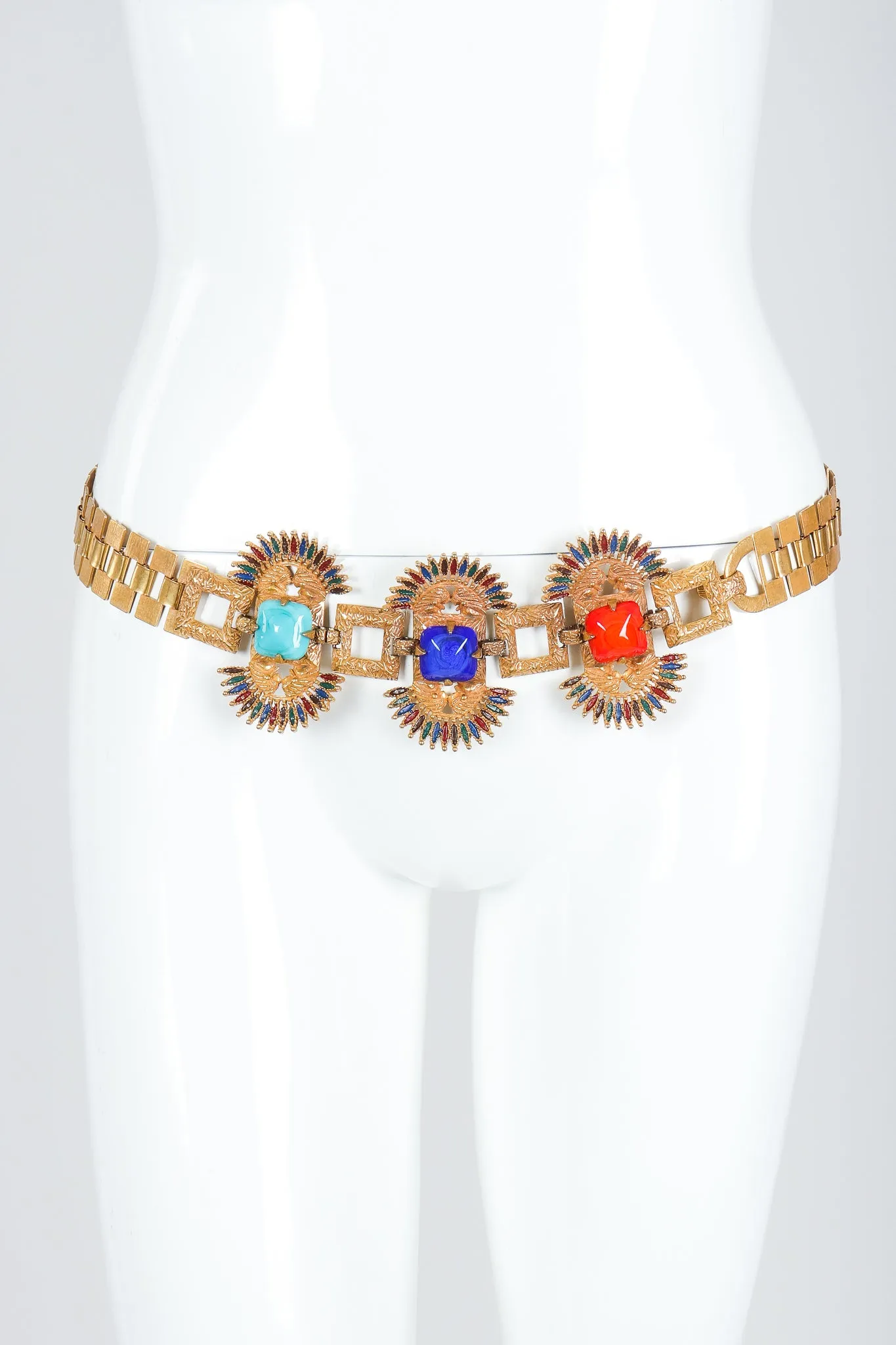 Larry Vrba Mayan Revival Chain Belt