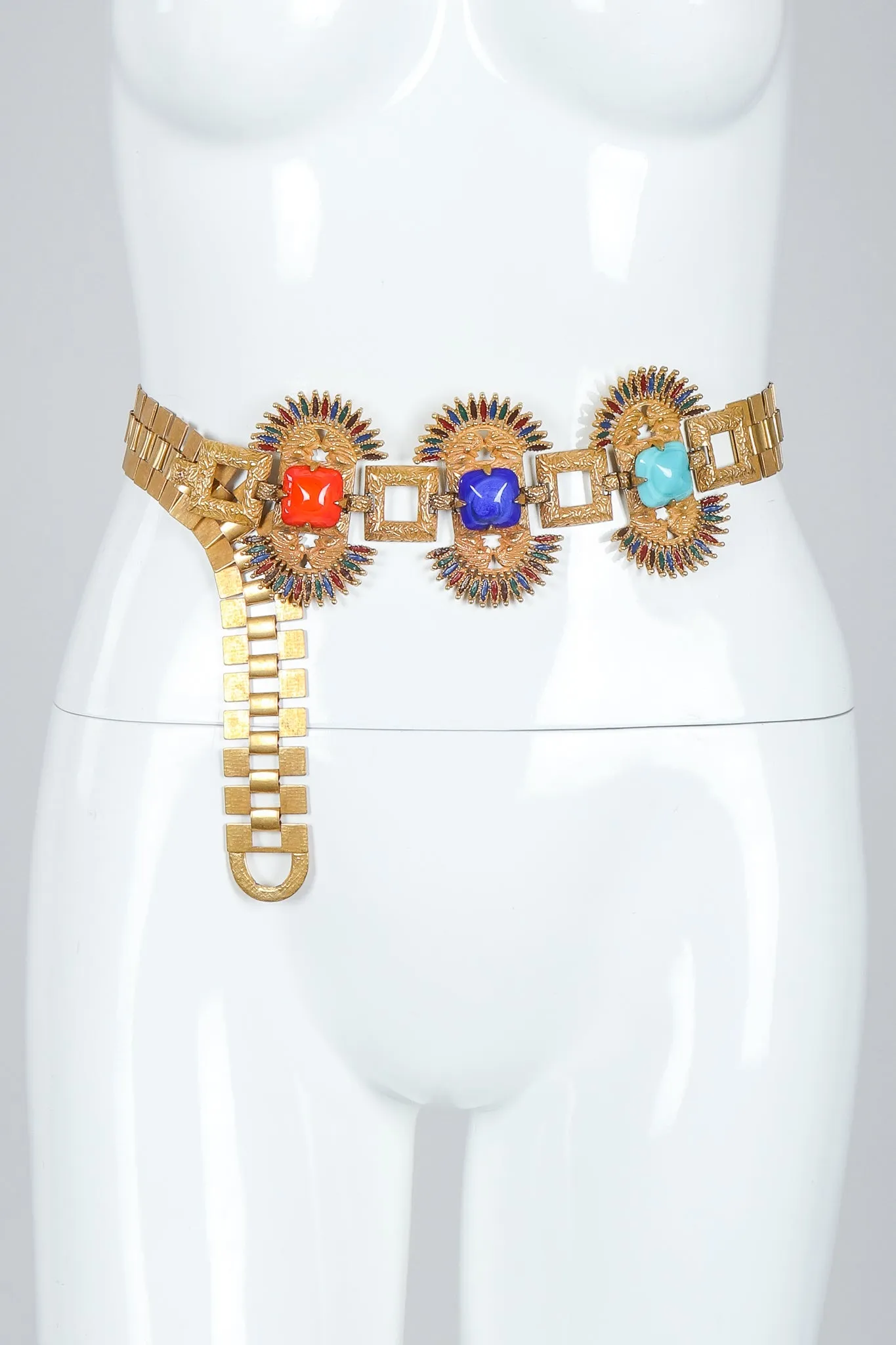 Larry Vrba Mayan Revival Chain Belt