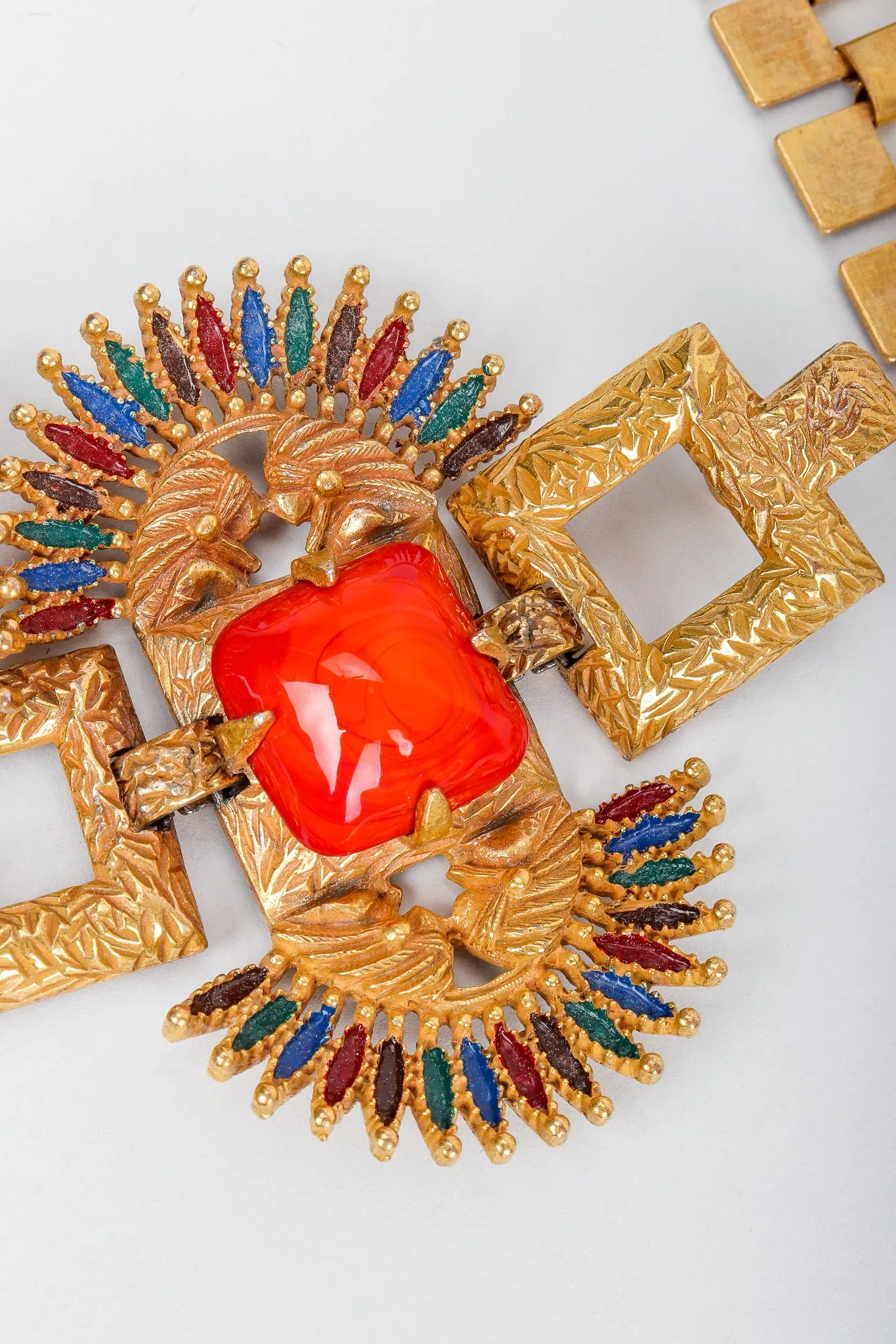 Larry Vrba Mayan Revival Chain Belt