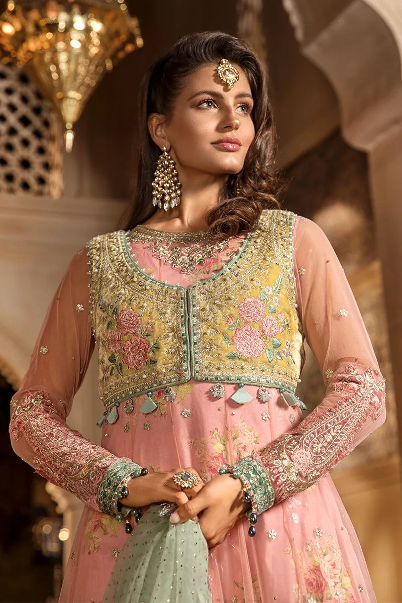 Latest Embroidered Pakistani Designer Dress in Pink Color #J6101