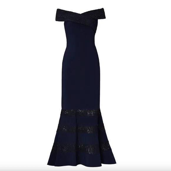 Lauren Ralph Lauren Claudinah Off-Shoulder Gown