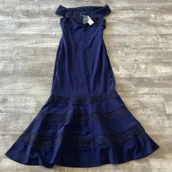 Lauren Ralph Lauren Claudinah Off-Shoulder Gown
