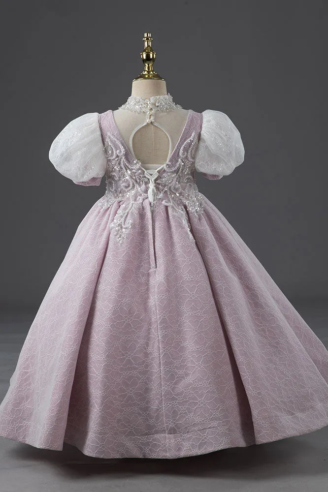 Lavender Purple Princess Ball Gown Girls Dress CL2005