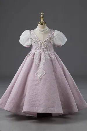 Lavender Purple Princess Ball Gown Girls Dress CL2005