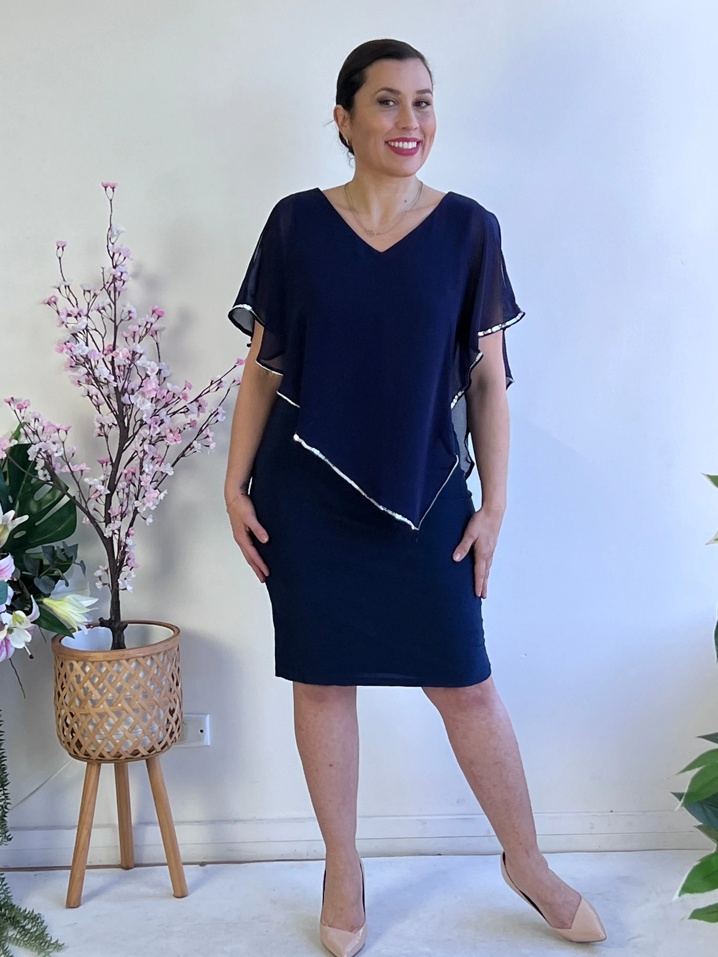 Lewis Navy Evening Dress