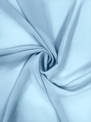 Light Blue Chiffon Fabric By The 1/2 Yard