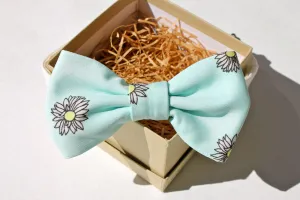 Light Blue Daisy Bow Tie