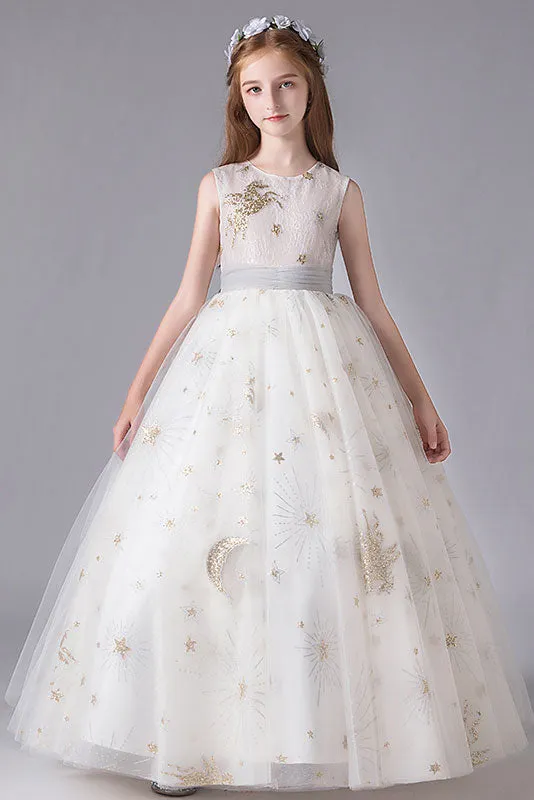 Light Champagne Flower Girl Dress KX3001