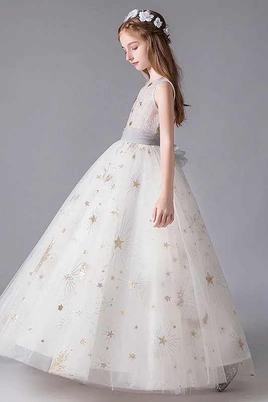 Light Champagne Flower Girl Dress KX3001
