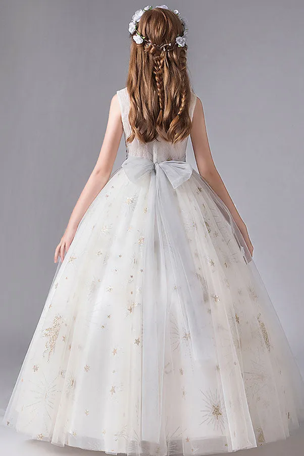 Light Champagne Flower Girl Dress KX3001