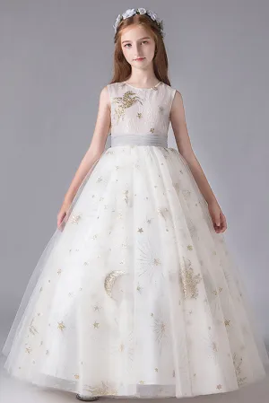 Light Champagne Flower Girl Dress KX3001